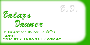 balazs dauner business card